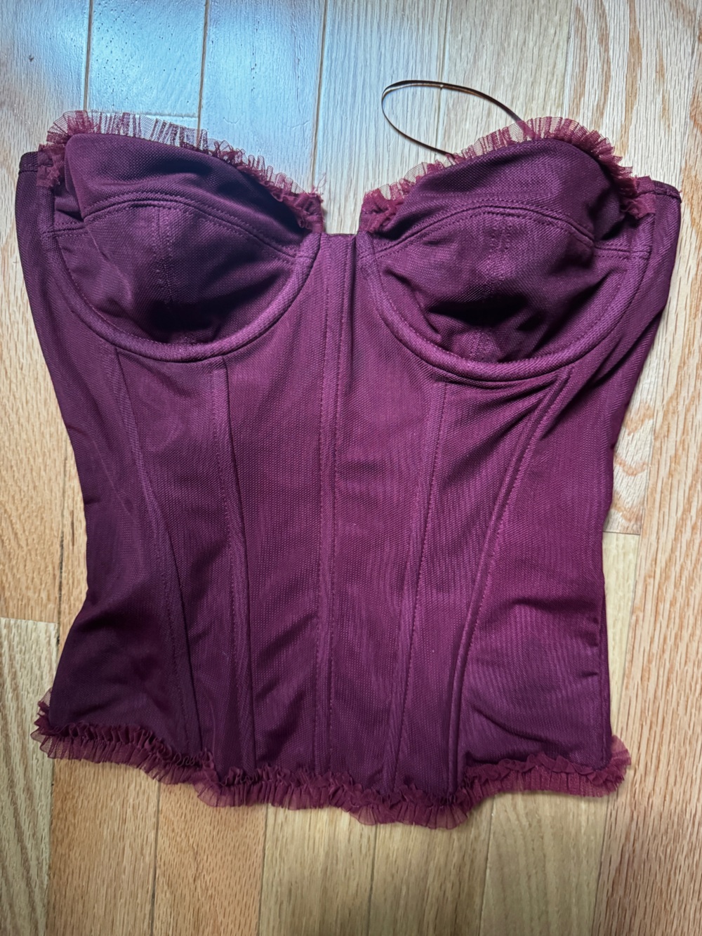 Edikted Plum Ribbed Tank Camisole
